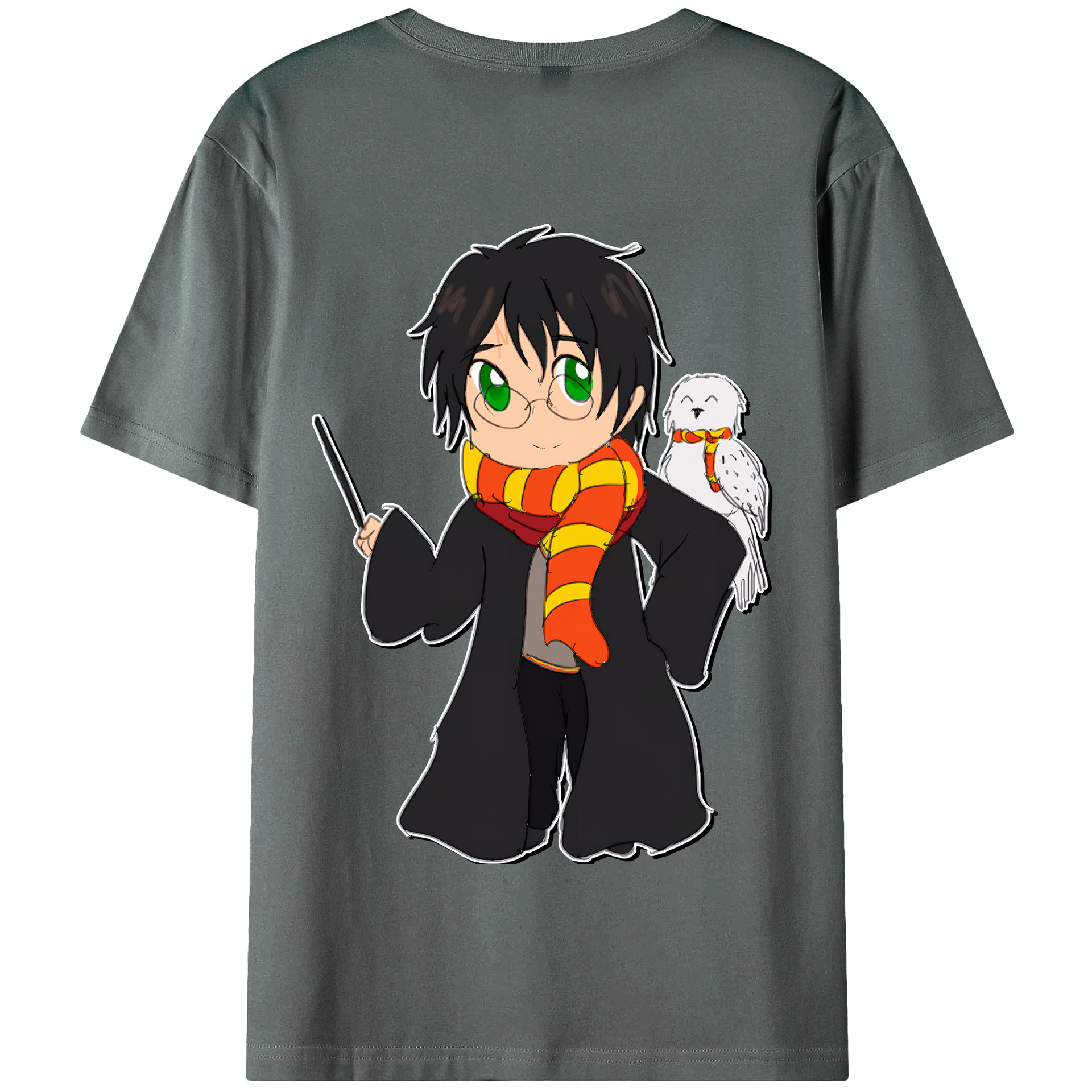 （画像用） Harry Potter ハリー・ポッターシリーズ 綿100％半袖Tシャツ（背面プリント）